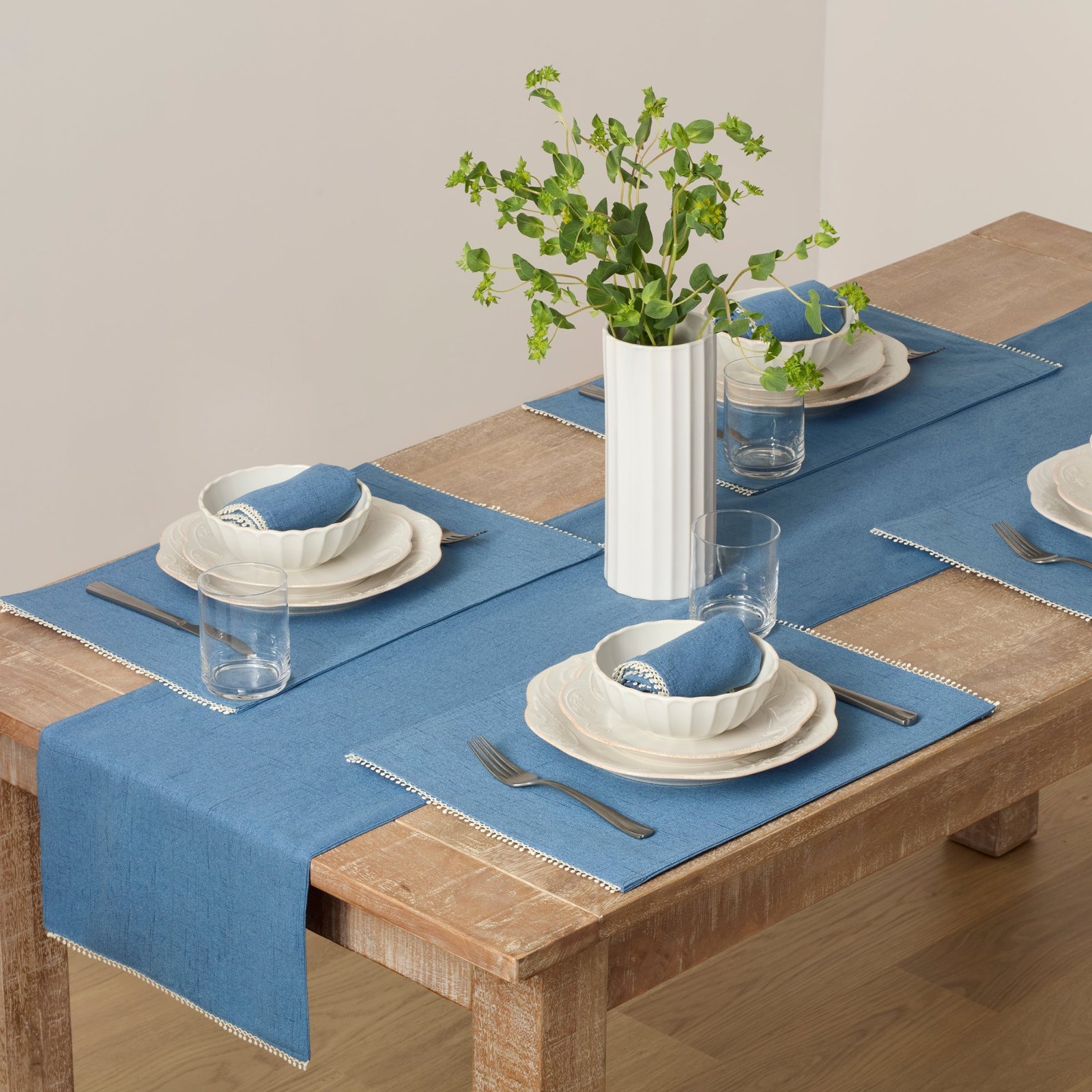 French Perle Periwinkle 13X18 Placemats - Set Of 4 - Image 2