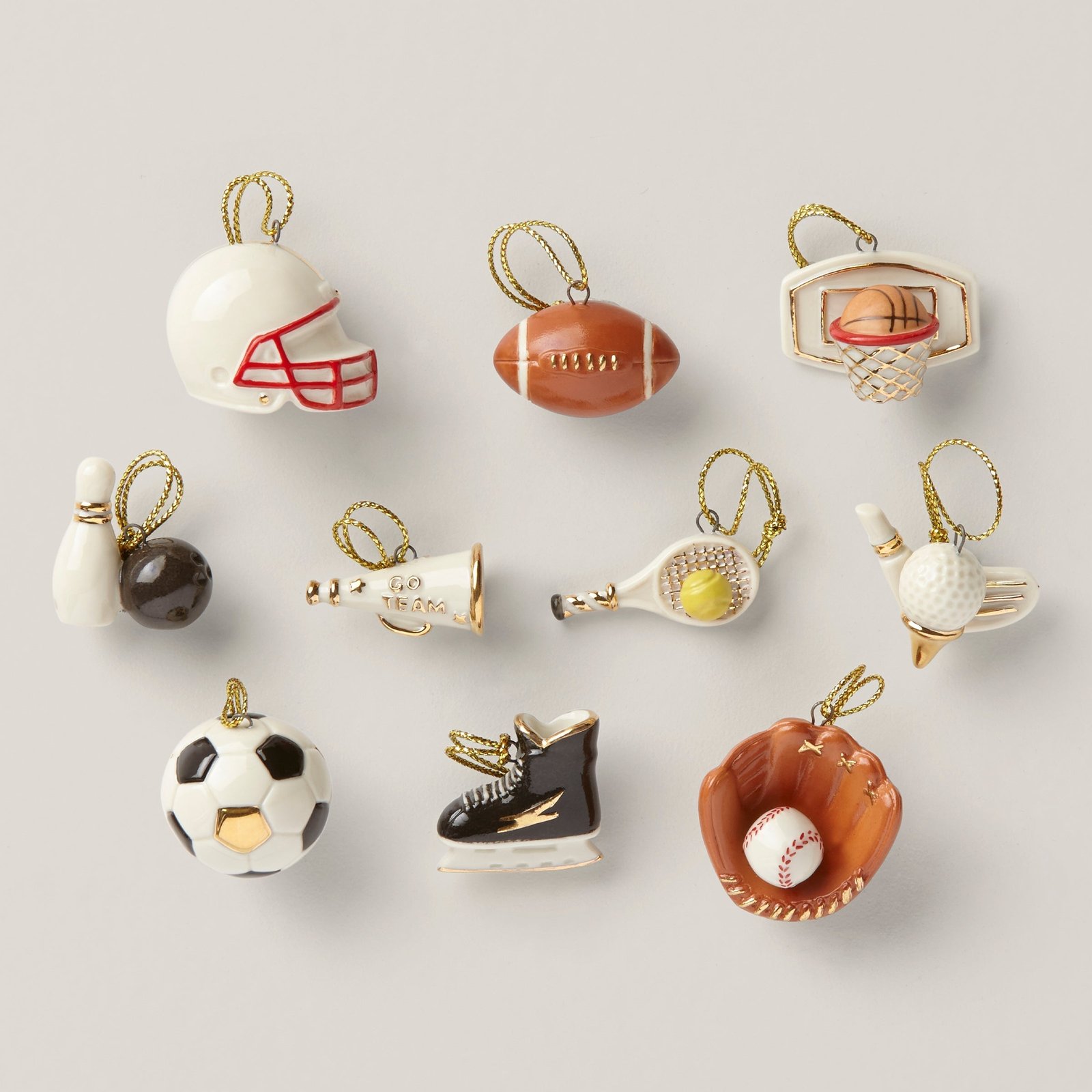 Dreaming of Sports 10-Piece Ornament Set