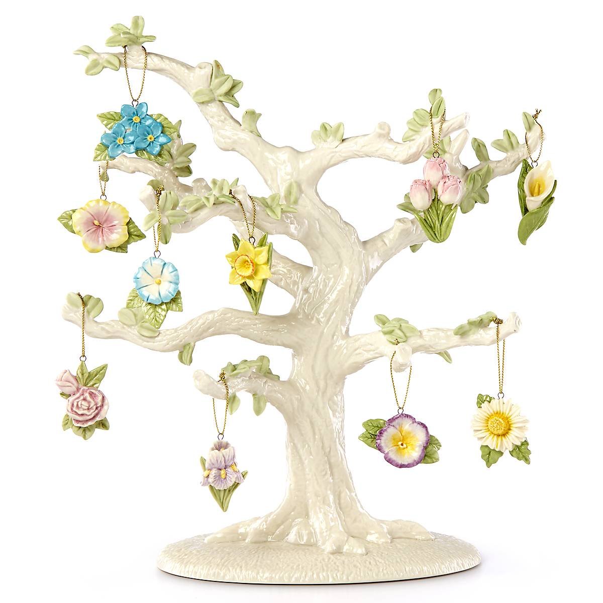 Celebrate Flowers 10-Piece Ornament & Tree Set - Image 4