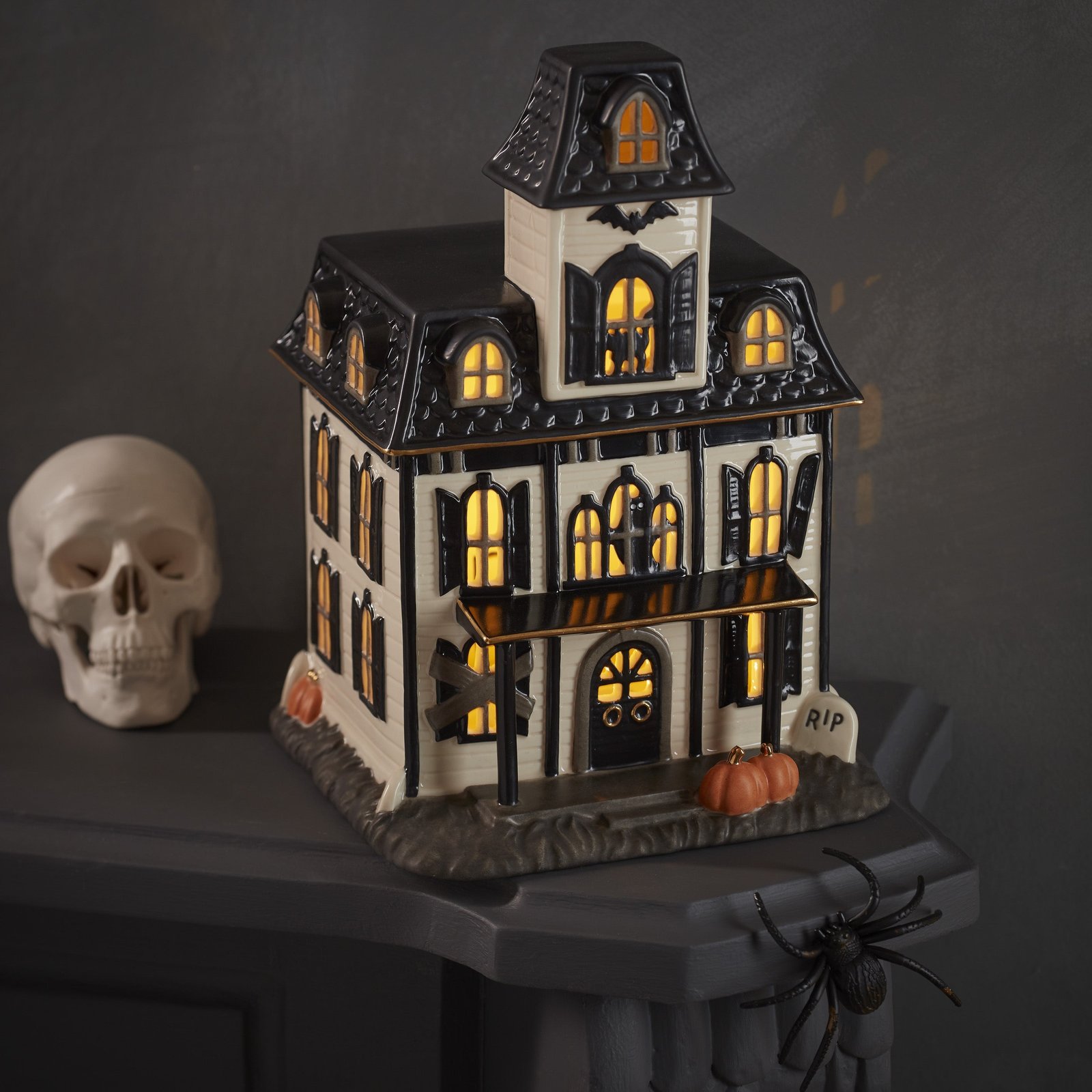 Vintage Halloween Lit House Figurine - Image 4