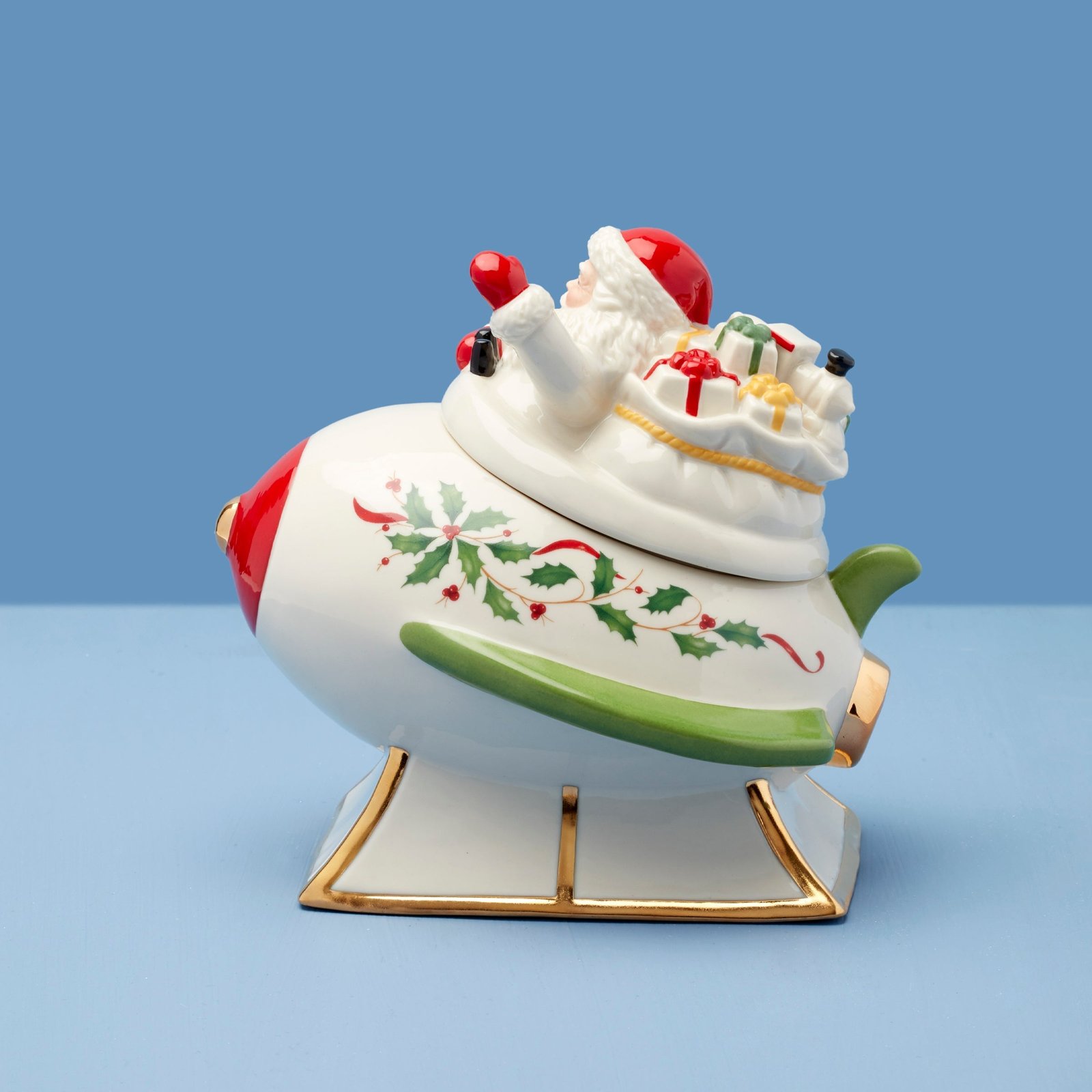 Holiday Santa's Rocket Covered Candy Dish - Image 2