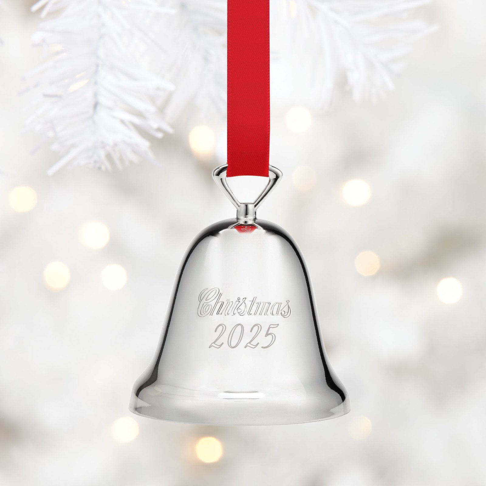 2025 Annual Christmas Bell Silverplate Ornament - Image 2