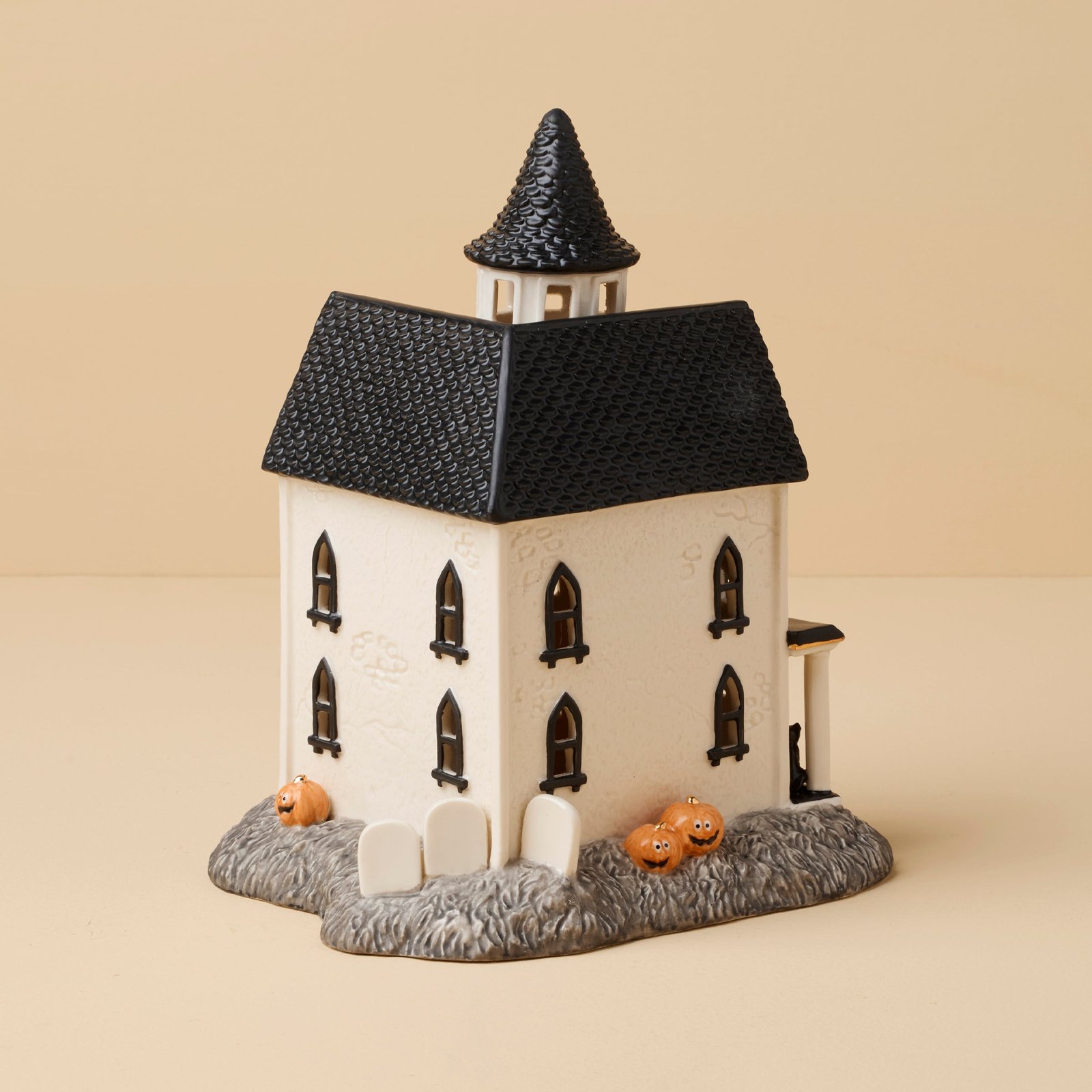 Vintage Halloween Lit Manor Figurine - Image 3
