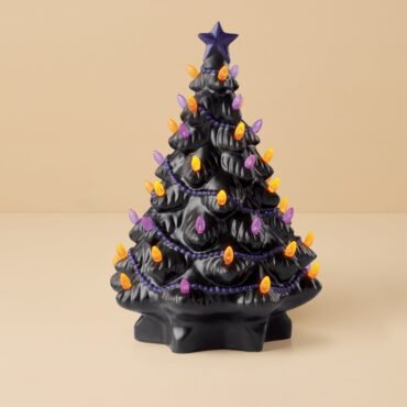 Treasured Traditions Black Lit Tree Figurine