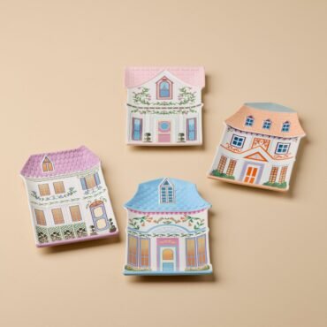 Lenox Village House Accent Plates - Set of 4