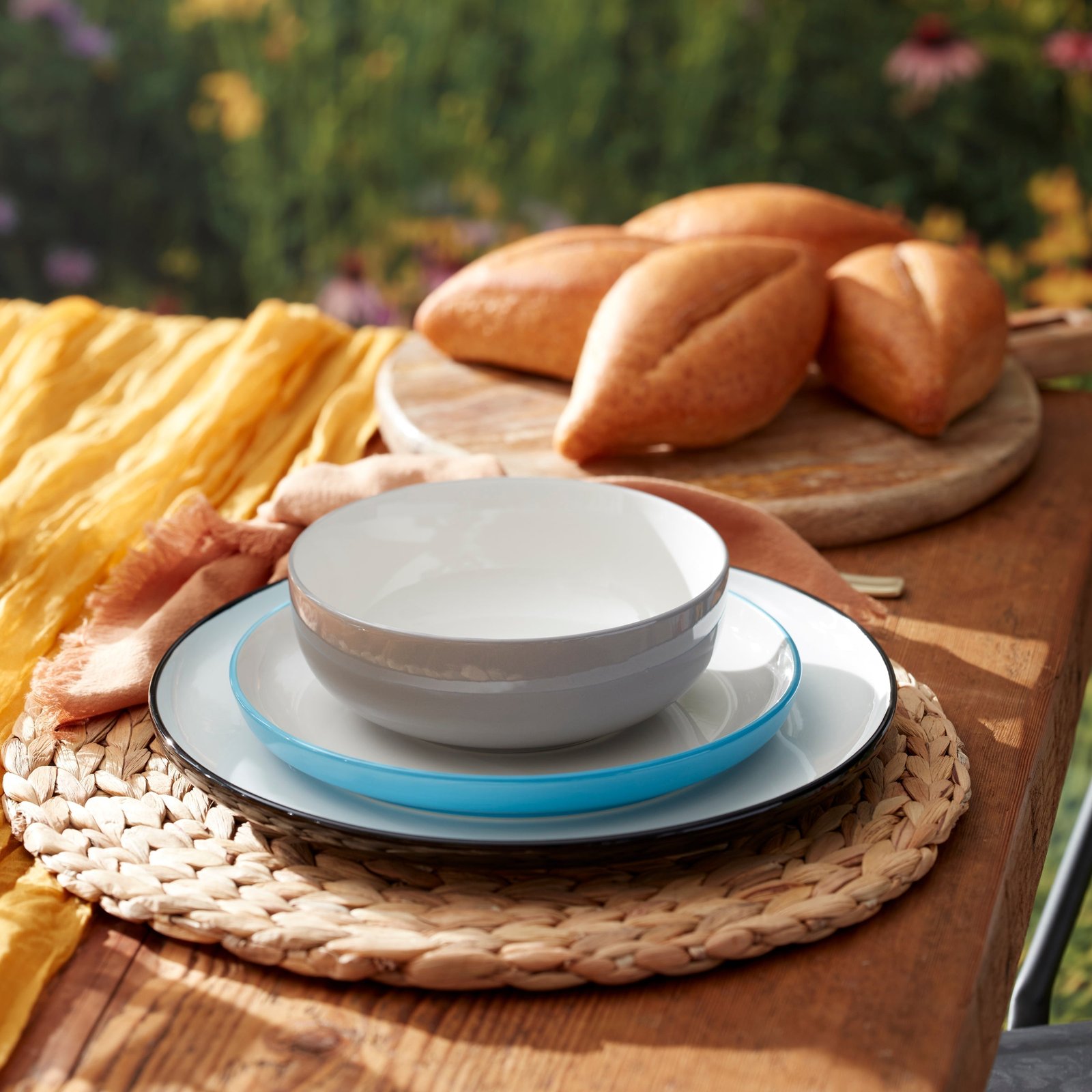 24 Seven Colors Sunbaked 12-Piece Dinnerware Set - Image 9