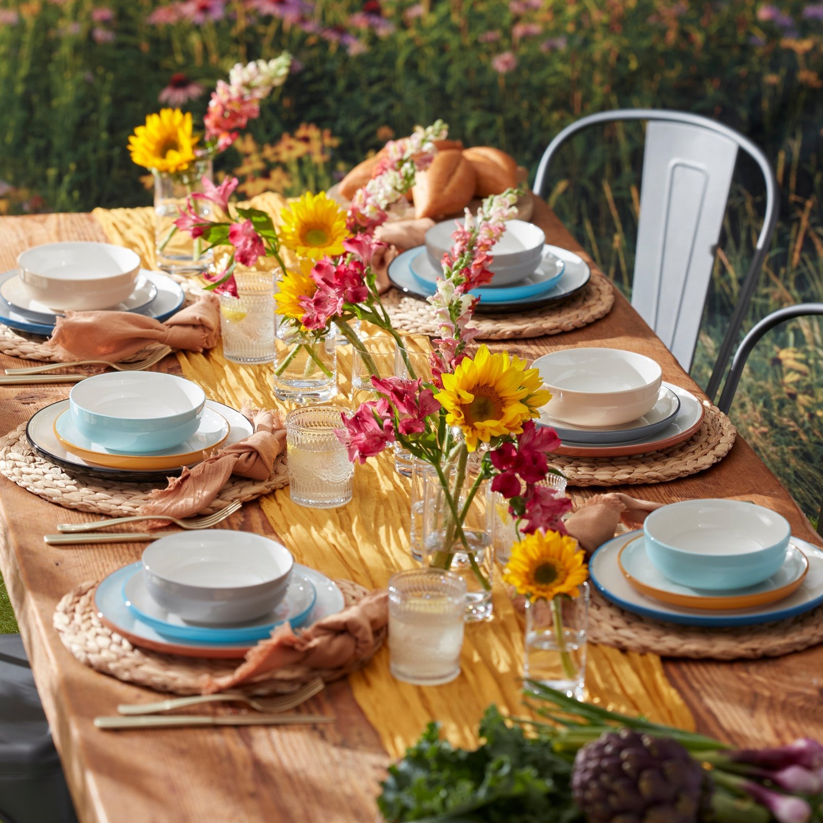 24 Seven Colors Sunbaked 12-Piece Dinnerware Set - Image 10