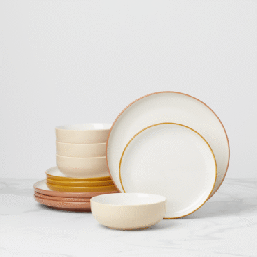 24 Seven Colors Sunbaked 12-Piece Dinnerware Set