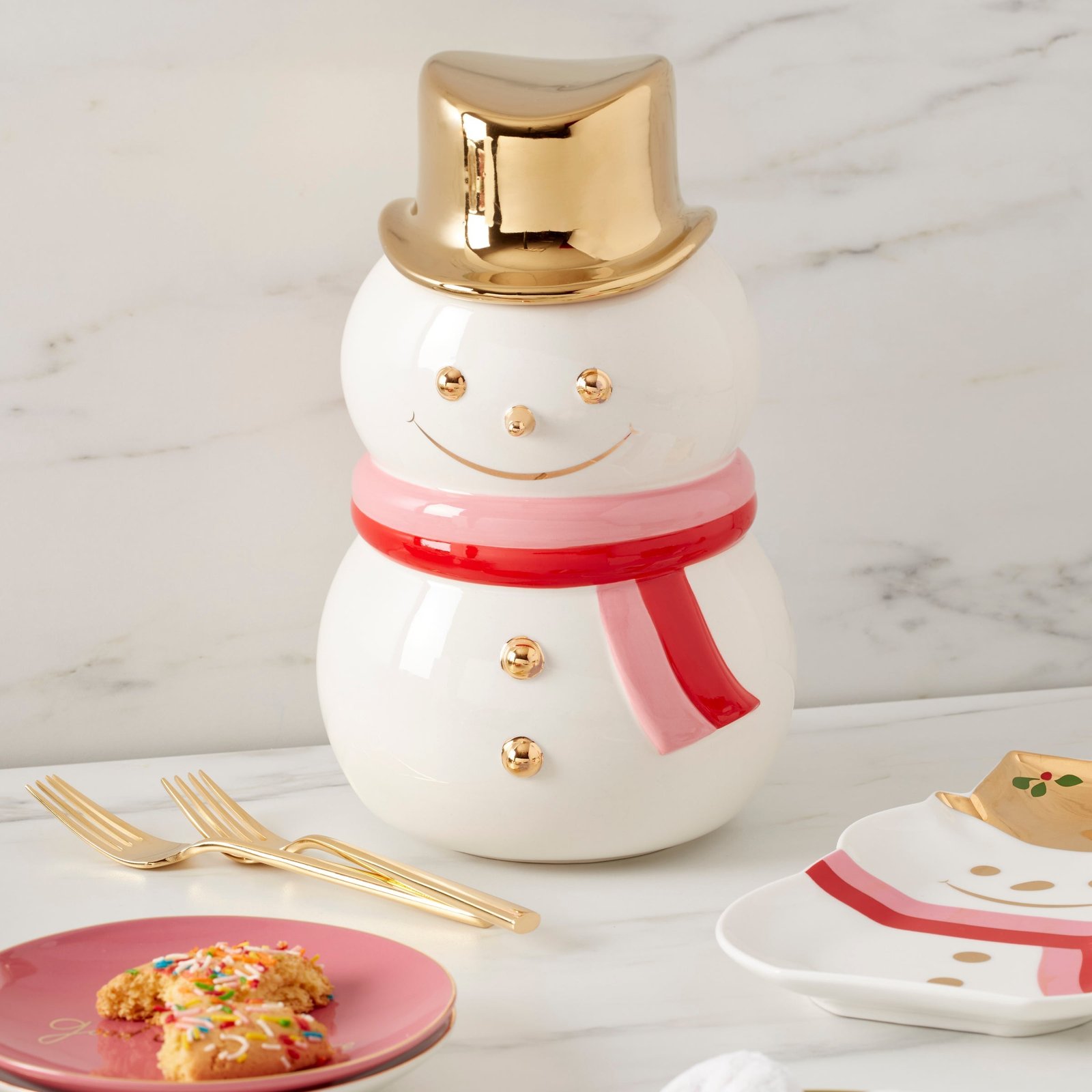 Be Jolly Snowman Cookie Jar - Image 2